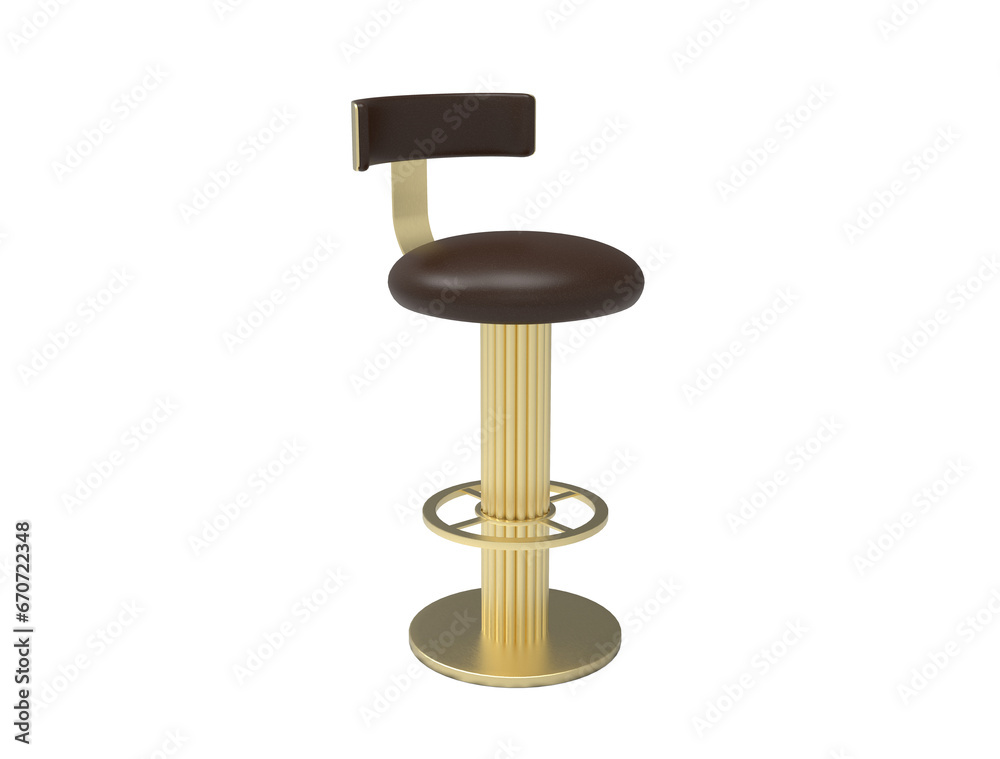 modern brown bar stool with single steel leg isolated on white background
modern brown bar stool with single steel leg isolated on white background