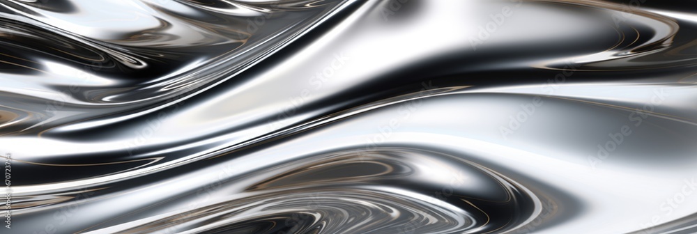 banner glossy silver metal fluid glossy chrome mirror water effect background backdrop texture 3d render illustration banner glossy silver metal fluid glossy chrome mirror water effect background backdrop texture 3d render illustration