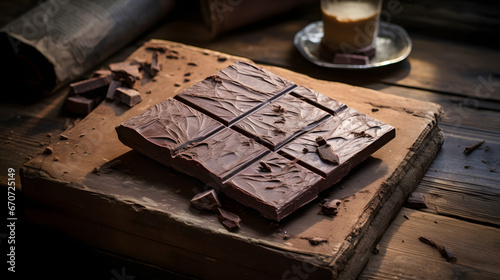 Beautiful tasty chocolate bar illustration