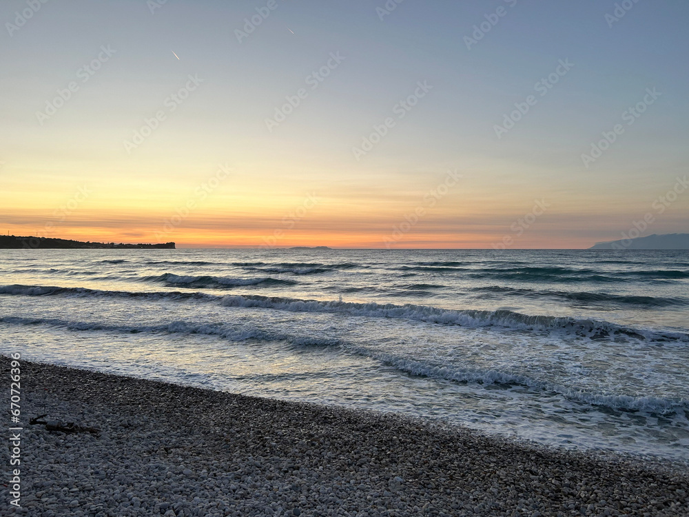 sunset on the beach