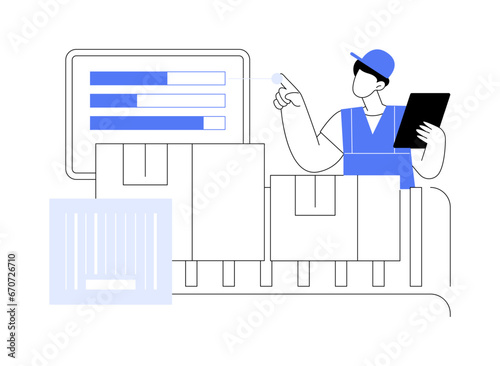 Goods-to-person technology isolated cartoon vector illustrations.
