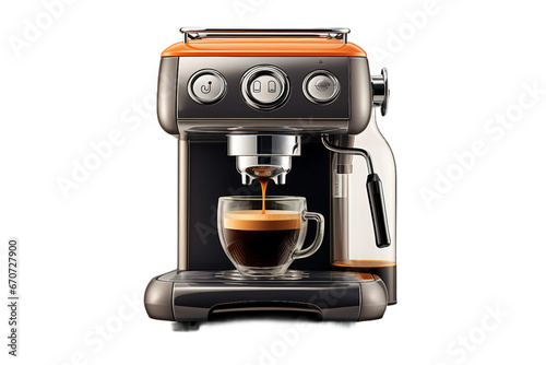 The Coffee Maker and Boiler Duo isolated on transparent background, Generative Ai
