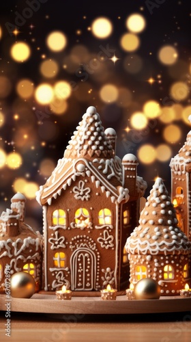  3D Christmas Gingerbread Houses