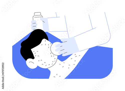 Acne treatment abstract concept vector illustration.