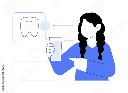Tooth decay prevention abstract concept vector illustration.