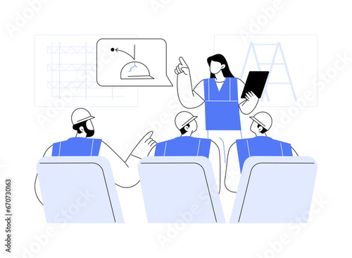 Employee health training abstract concept vector illustration.