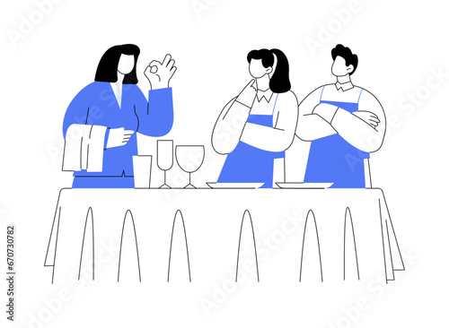 Restaurant service training abstract concept vector illustration.