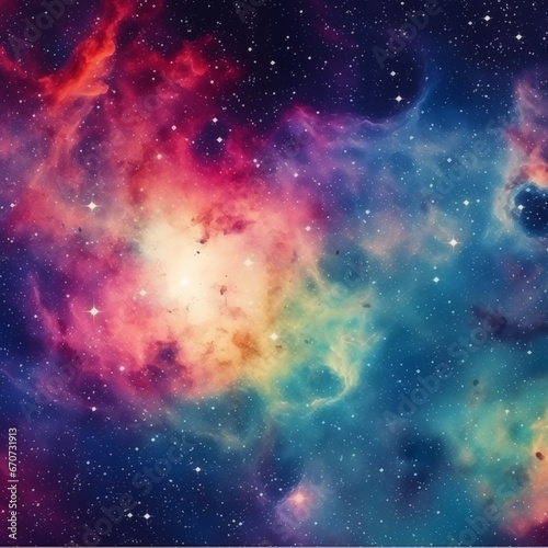 Colorful space background with nebula and stars. 3D rendering. Star field in space a nebulae and a gas congestion.