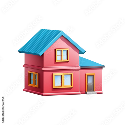 toy house 3D icon on transparent background PNG image © Png Store x munawer