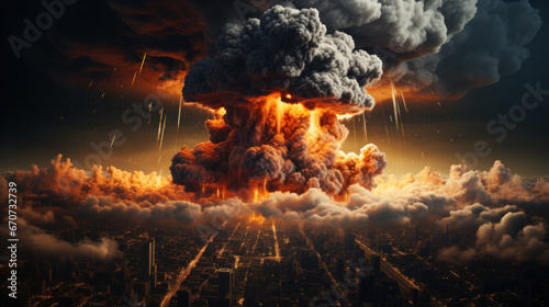 Nuclear explosion in the city. © Olga