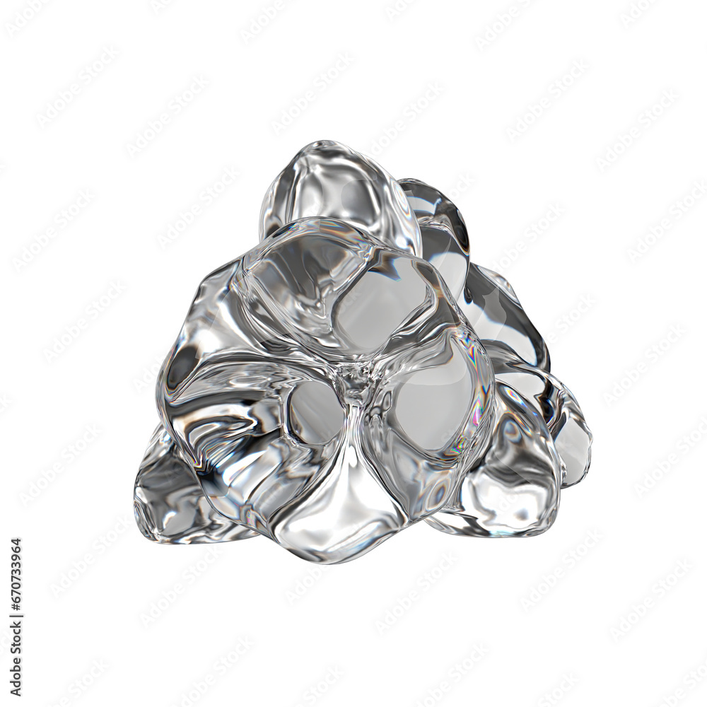 Isolated colorless organic glass mysterious refreshing refraction and ...