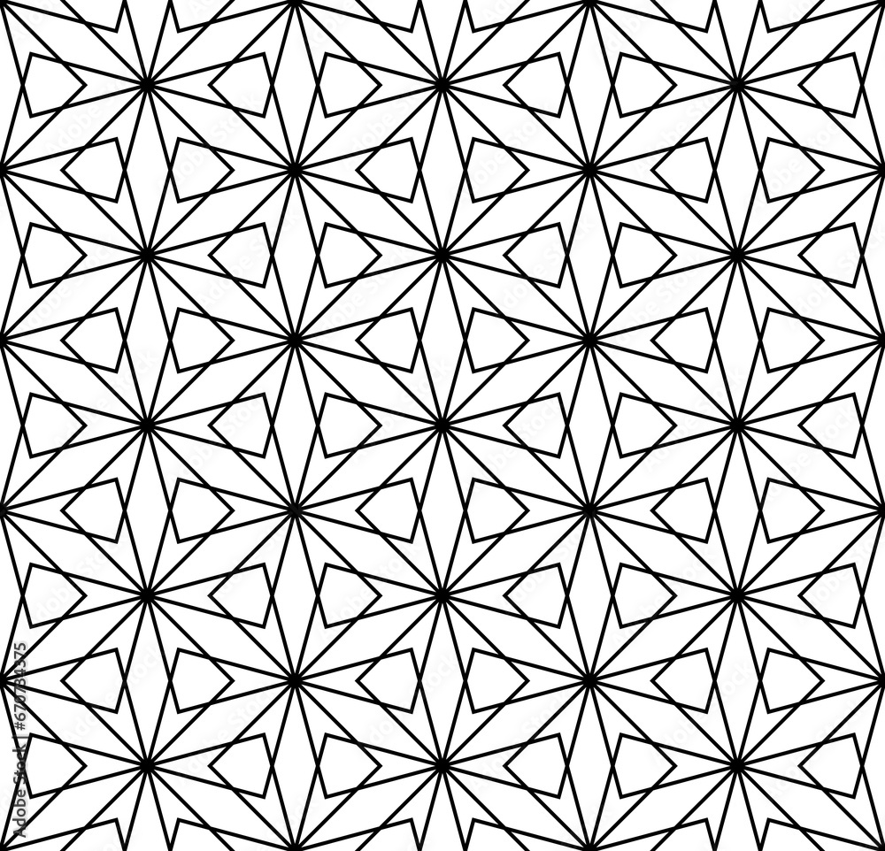 Seamless geometric pattern Based on japanese woodwork craft style kumiko zaiku. Seamless geometric pattern Based on japanese woodwork craft style kumiko zaiku.