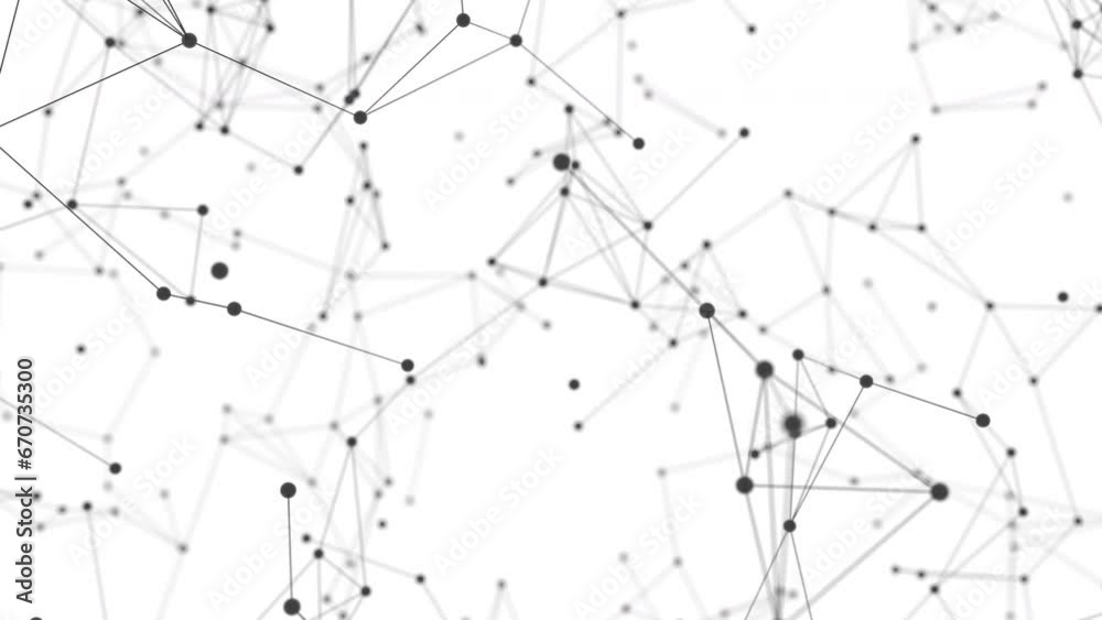 Abstract animated Plexus point and lines cloud.