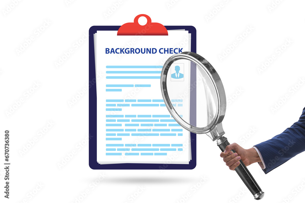 Concept of background security check Concept of background security check