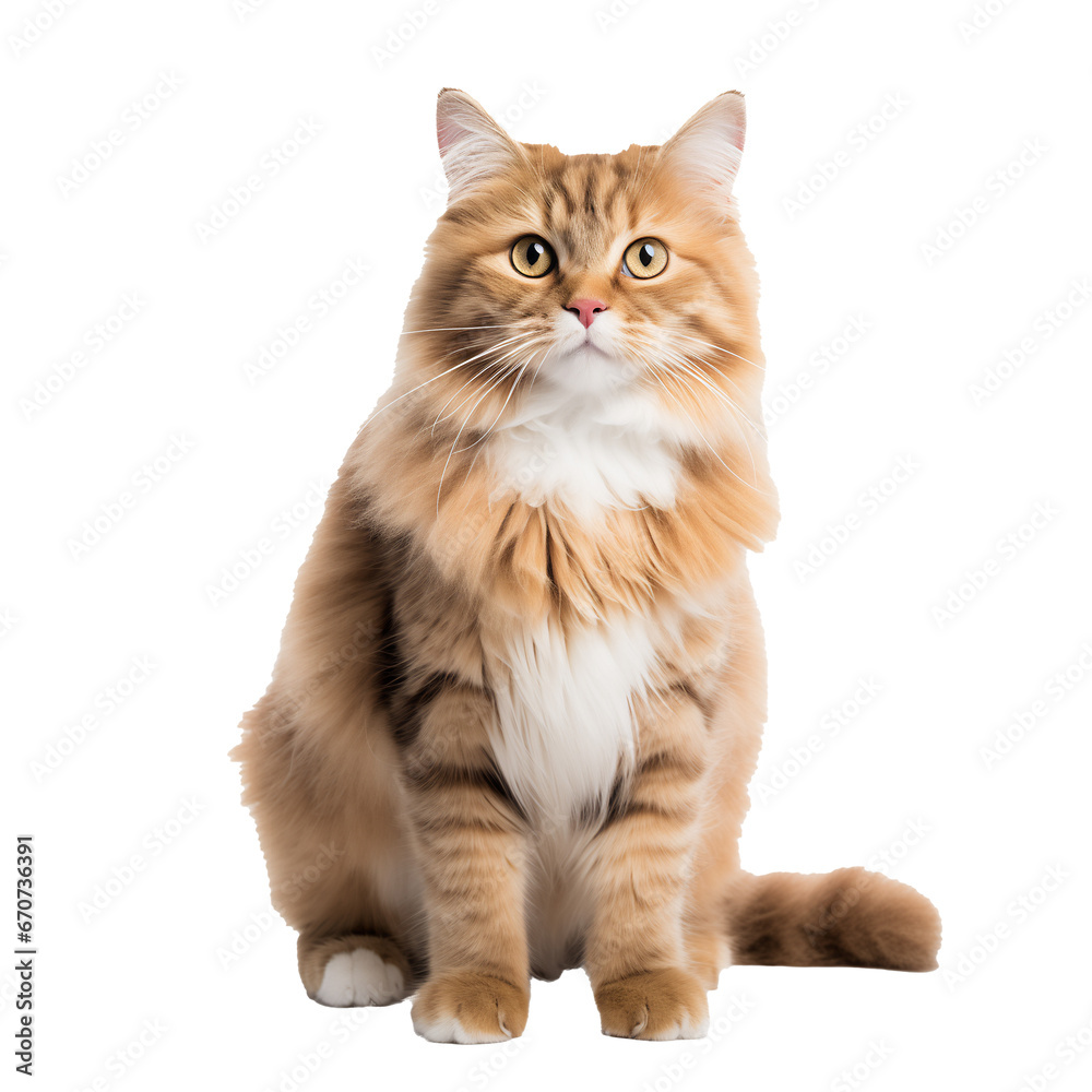 A Cat standing, full body, on transparent png. Ai generative. A Cat standing, full body, on transparent png. Ai generative.