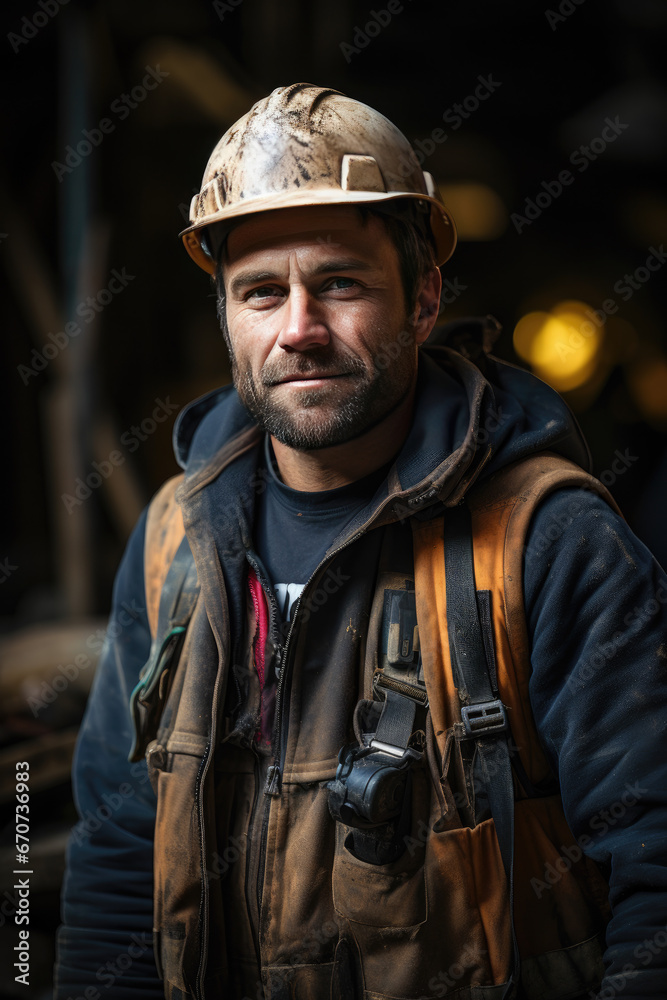 Portrait of a steel worker 