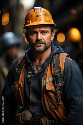 Portrait of a steel worker 