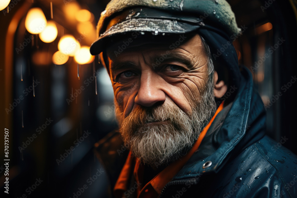 Portrait of an underground train engineer Portrait of an underground train engineer