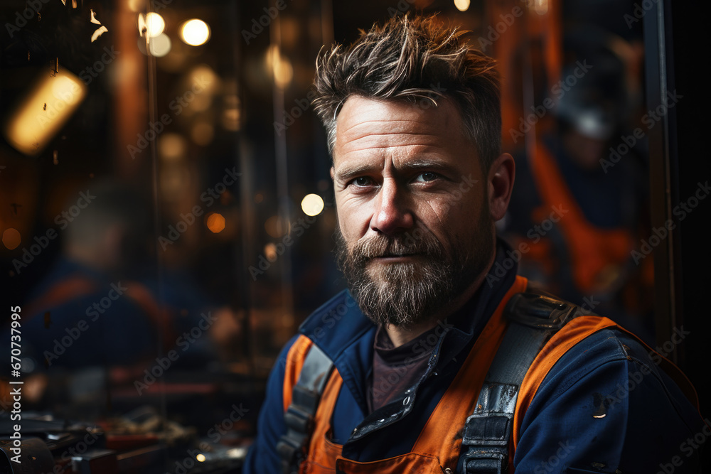 Portrait of a railway engineer. Portrait of a railway engineer.