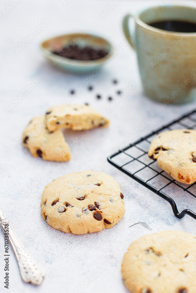 Homemade delicious chocolate chip cookies. Homemade delicious chocolate chip cookies.