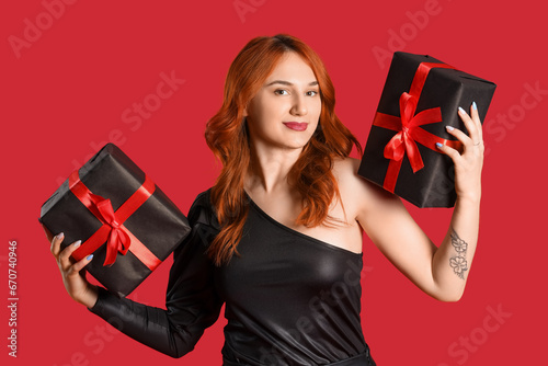 Beautiful young woman with ...