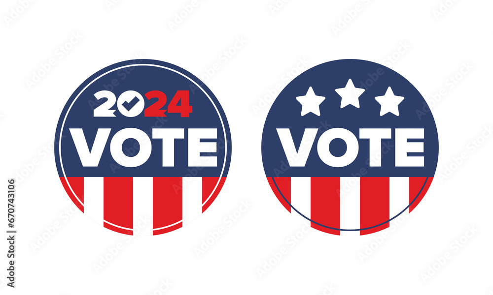 Presidential Election 2024 in United States. Vote day, November 5. US Election. Patriotic american element. Poster, card, banner and background. Vector illustration
