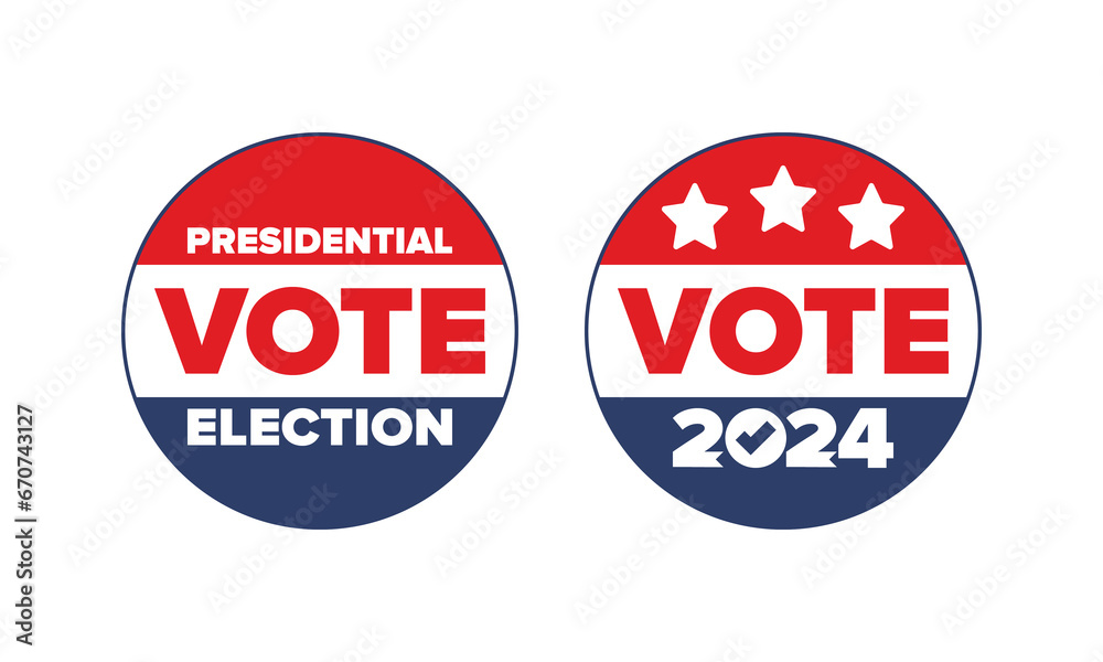Presidential Election 2024 in United States. Vote day, November 5. US Election. Patriotic american element. Poster, card, banner and background. Vector illustration Presidential Election 2024 in United States. Vote day, November 5. US Election. Patriotic american element. Poster, card, banner and background. Vector illustration