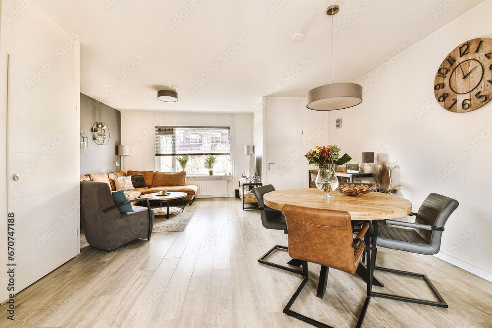 Dining room with dining table and chairs Dining room with dining table and chairs
