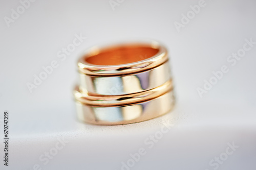 Couple of gold wedding rings