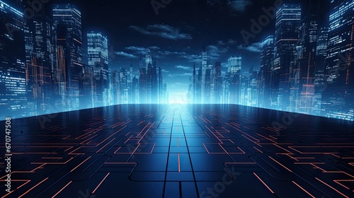 Engineering technology abstract background tron, grid style