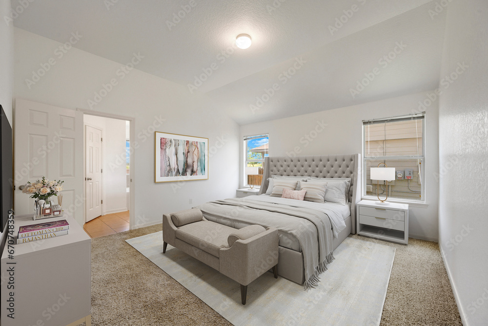 Fototapeta premium a home bedroom 