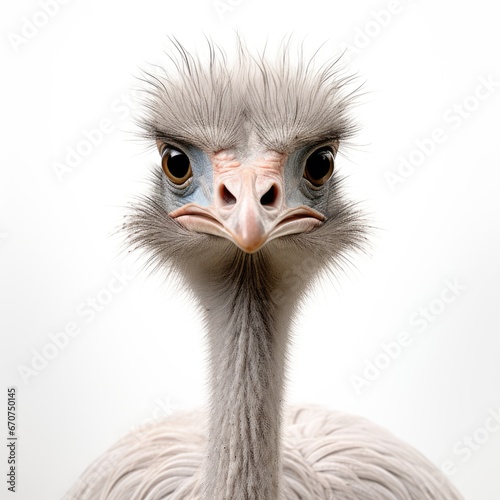 "Feathered Majesty: Immerse Yourself in the Stunning Details of an Ostrich Portrait, Where Long Necks and Elegant Plumage Combine for a Captivating Image." Generativ ai.