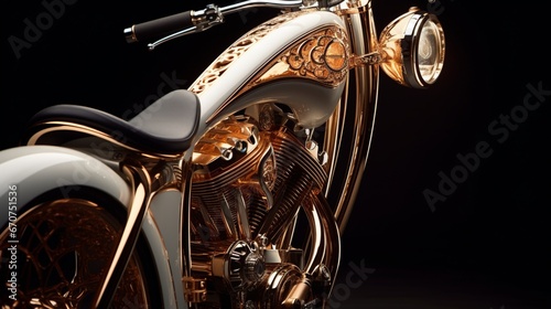 In the world of elegance and prestige, focus on the captivating lights of a luxury bike