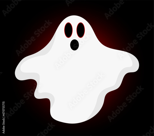 ghost on a black background, helloween gost