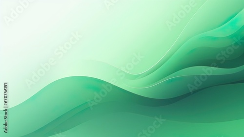 Abstract green banner background fluid shapes and l