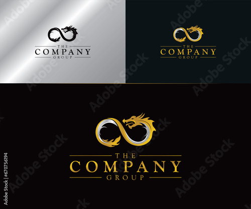 Modern Gold Logo Vector Dragon to your company