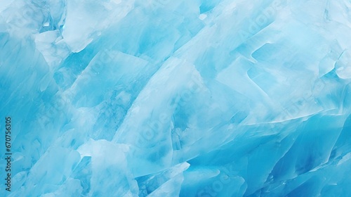 A close-up of the layered surface of a blue glacier