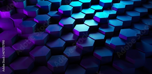 hexagon background with purple honeycomb texture  hexagonal shape colorful pattern  futuristic structure neon wallpaper