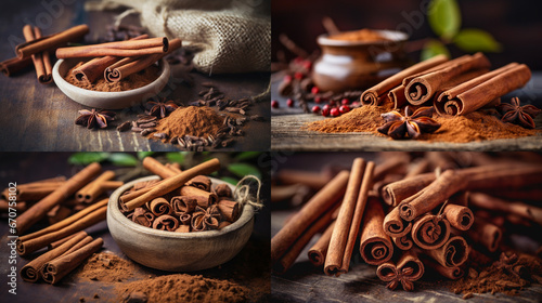 cinnamon sticks and anise photo