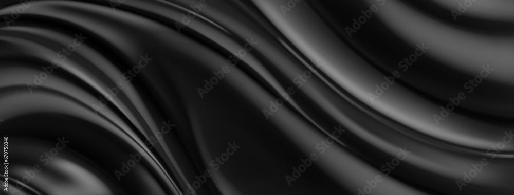 Abstract background with wavy folded surface in black colors Abstract background with wavy folded surface in black colors