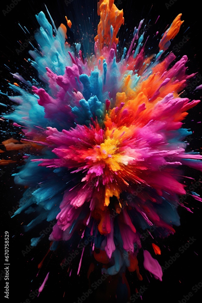 colorful dust and paint explosion, colourful background in style of blue, red, yellow, purple, pink colorful dust and paint explosion, colourful background in style of blue, red, yellow, purple, pink