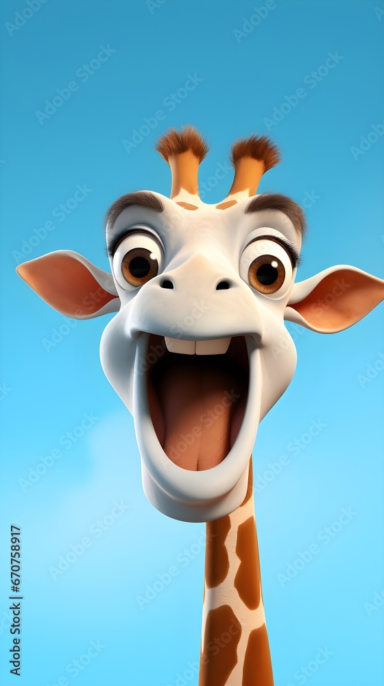 Fototapeta premium Adorable Giraffe Portrait Wallpaper