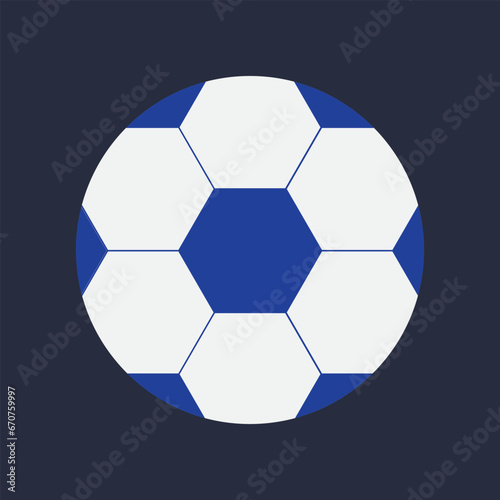 blue and white soccer ball