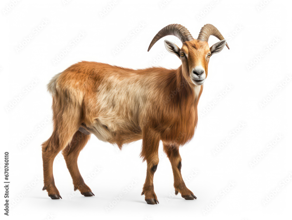 Obraz premium Ibex Studio Shot Isolated on Clear Black Background, Generative AI
