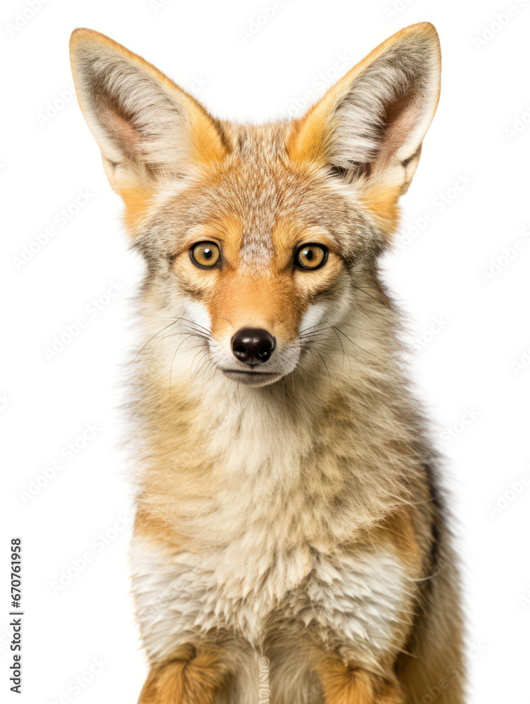Jackal Studio Shot Isolated on Clear White Background, Generative AI Jackal Studio Shot Isolated on Clear White Background, Generative AI