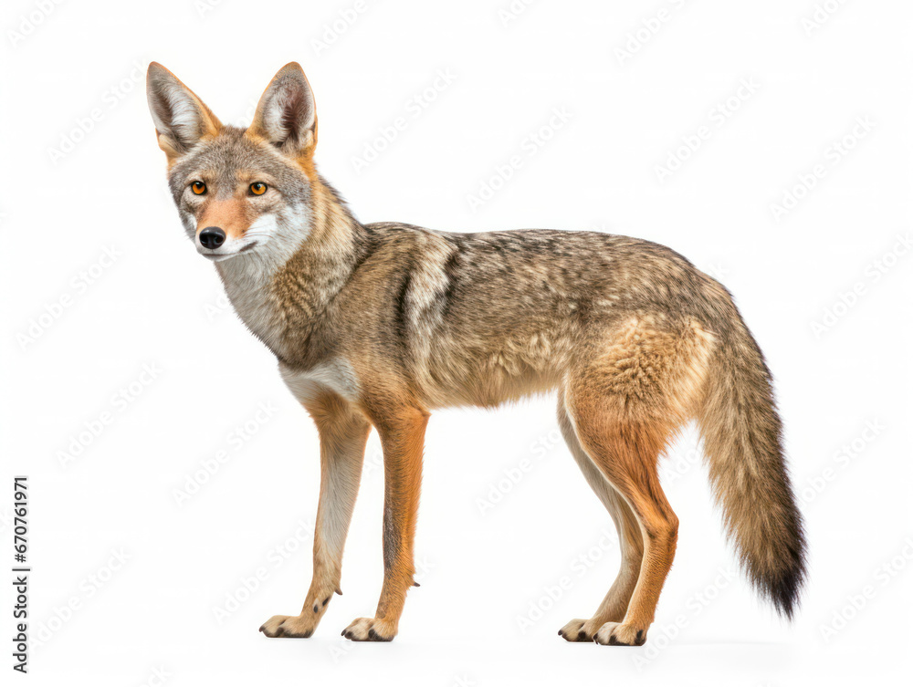 Jackal Studio Shot Isolated on Clear White Background, Generative AI