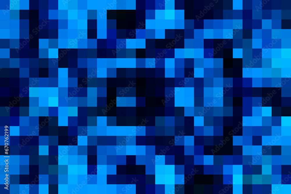 Blue pixelated mosaic technology abstract background