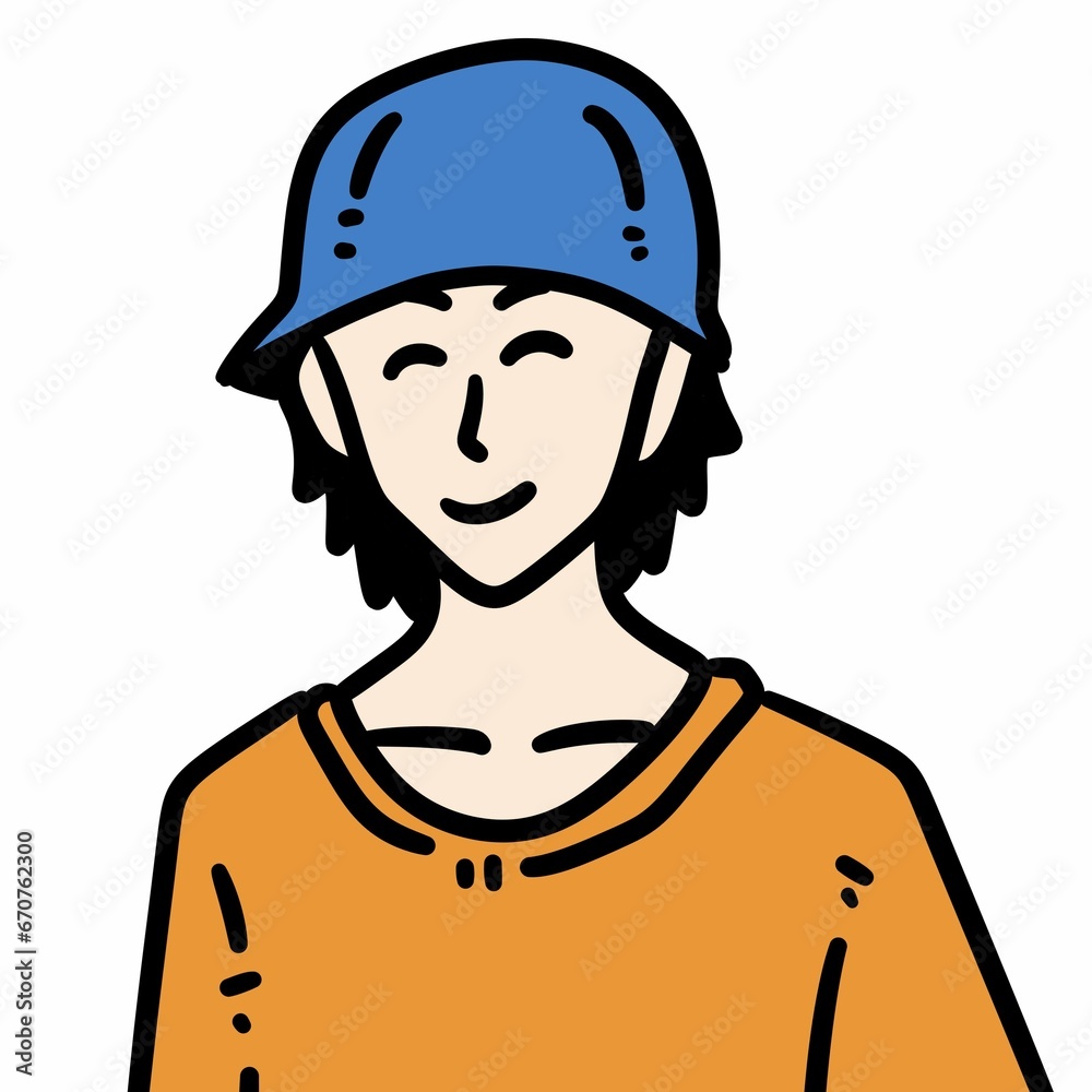 cute man cartoon on white background cute man cartoon on white background