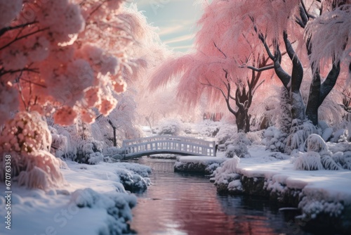 Winter landscape, Winter season, chilly, cold frost, morning freshness, December, winnye everyday life, winter season, snowflakes snowfall . Cold air temperature .
