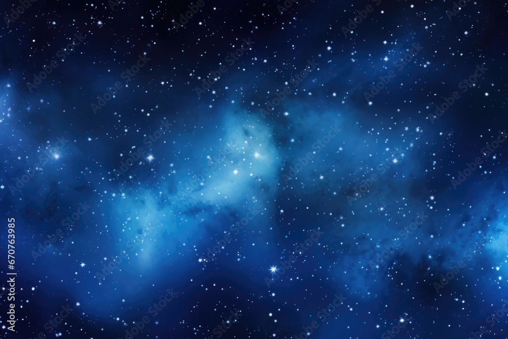 Obraz premium Night sky with stars. Universe filled with clouds, nebula and galaxy. Landscape with gradient blue and purple colorful cosmos with stardust and milky way. Magic color galaxy, space background